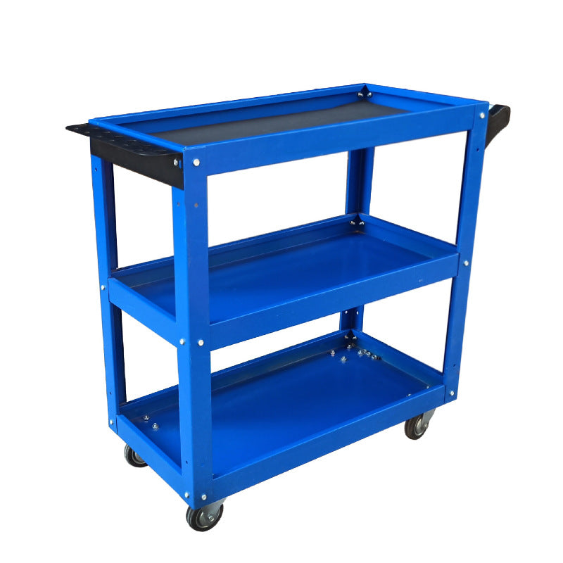 Mechanical Workshop Tools with Wheels, Tool Carts 3-layer Mobile Tool Car, Multifunctional and Heavy-duty Auto Repair Parts Car - Belvar