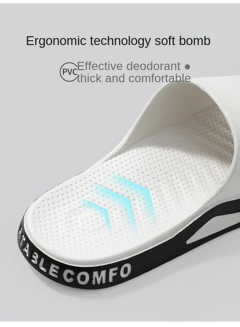 Slippers for men can be worn externally in summer. Trendy bathroom, bathroom, non-skid home, indoor, and home sandals for men - Belvar