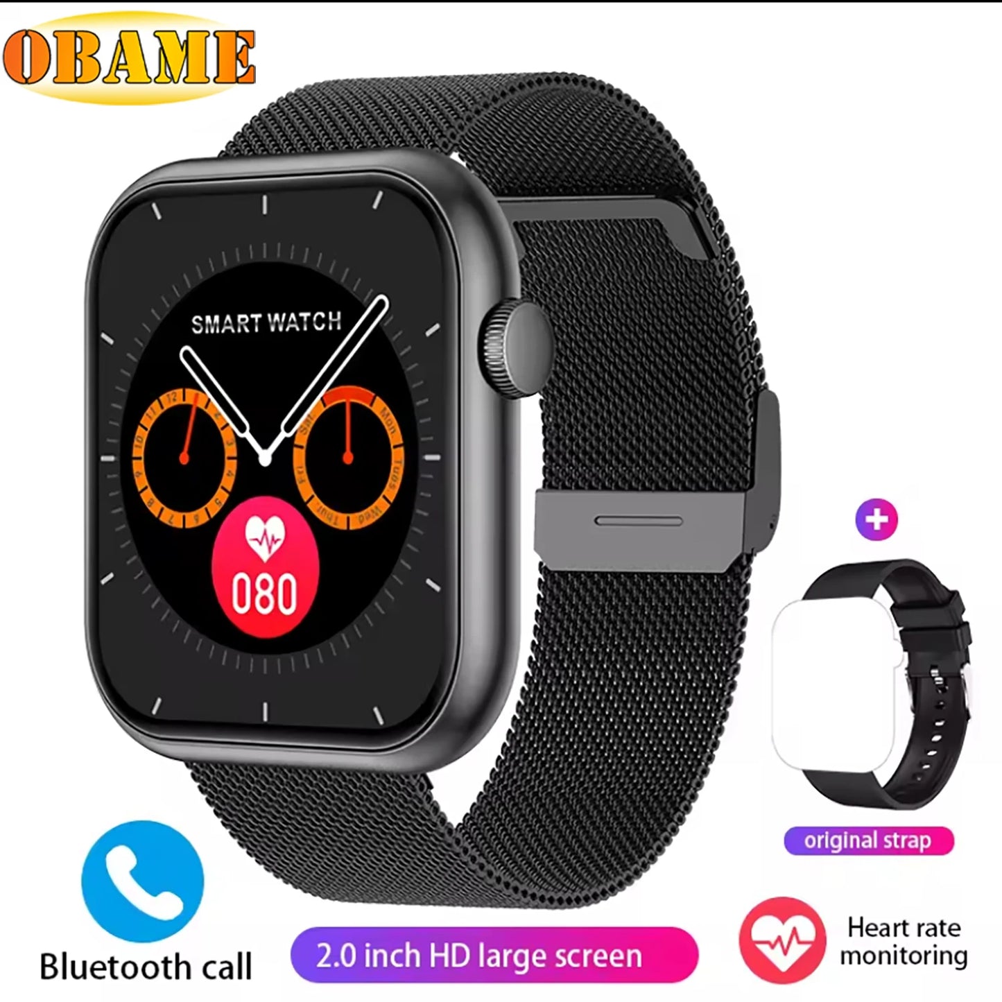 QX7 Sports Smart Watch Men Women 2.09-inch SmartWatch GPS Bluetooth call Heart rate Blood oxygen SOS AI Voice Smartwatch 2025New