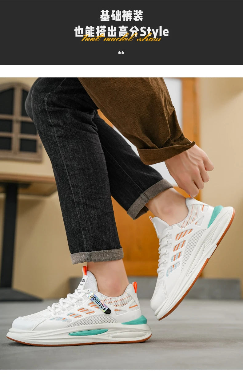 Shoes Men's 2025 Autumn New Lightweight Non-slip Fashion Trend All-match Casual Soft Bottom Shock Absorption Running Sports - Belvar