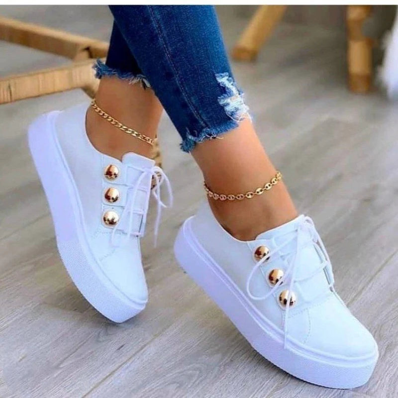 Lady Vulcanized Shoes Outdoor Women Sports Platform Shoes Female Casual Women Wedge Fashion Sneakers 2024 New - Belvar