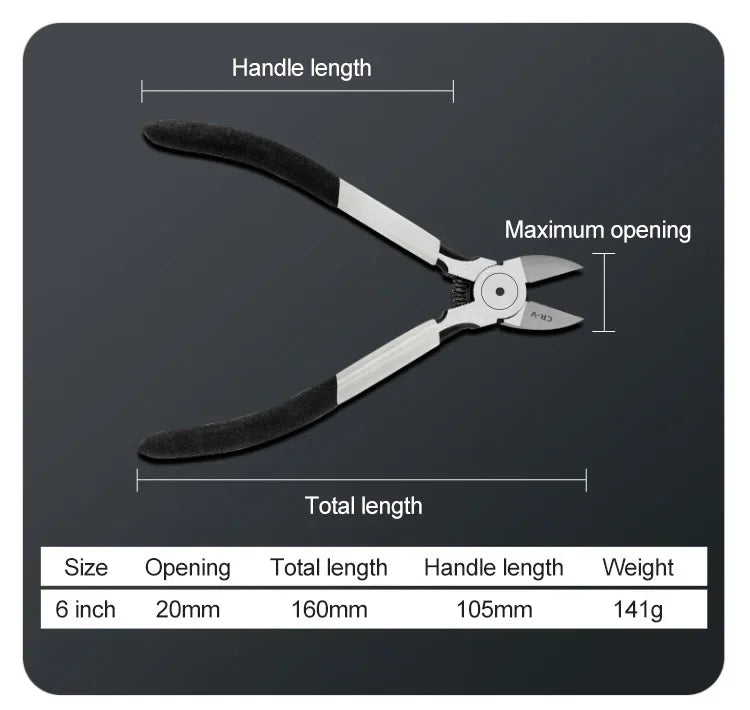 Professional cutting pliers Electronic pliers Diagonal pliers Side cutters Cable burr pliers DIY jewelry pliers Repair hand tool