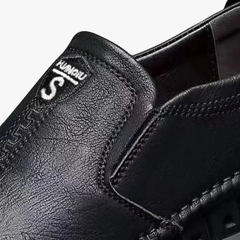 Men Leather Shoes Soft Sole Casual Shoes Autumn Comfortable Business Flats Man Lightweight Work Shoes Slip-on Driving Shoe Tenis - Belvar