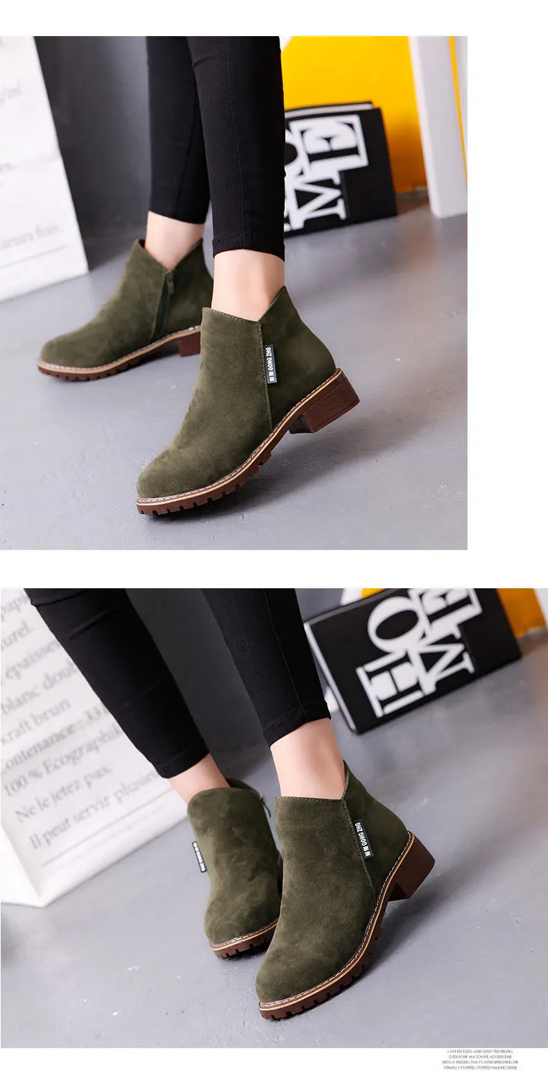 Shoes Women 2022 Fashion Thick Sole Ankle Boots Comfortable Plus Size Snow Boots for Women Female Platform Boots Botas De Mujer - Belvar