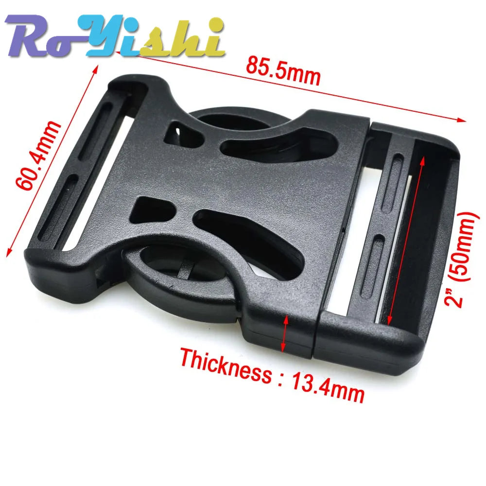 10 Pcs/Pack Plastic 5/8" 3/4" 1" 1-1/4" 1-1/2" 2" Adjustable Buckle For Backpack Straps Luggage Webbing
