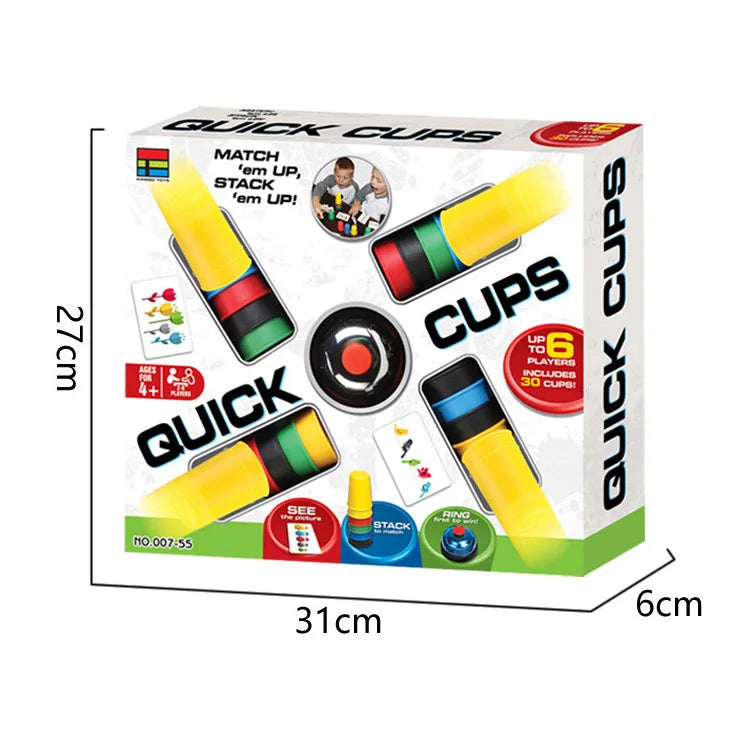 Stacking Cup Board Games Toys QUICK CUPS Indoor Outdoor Party Interactive Table Games Toys Funny Multiplayer Competition Props