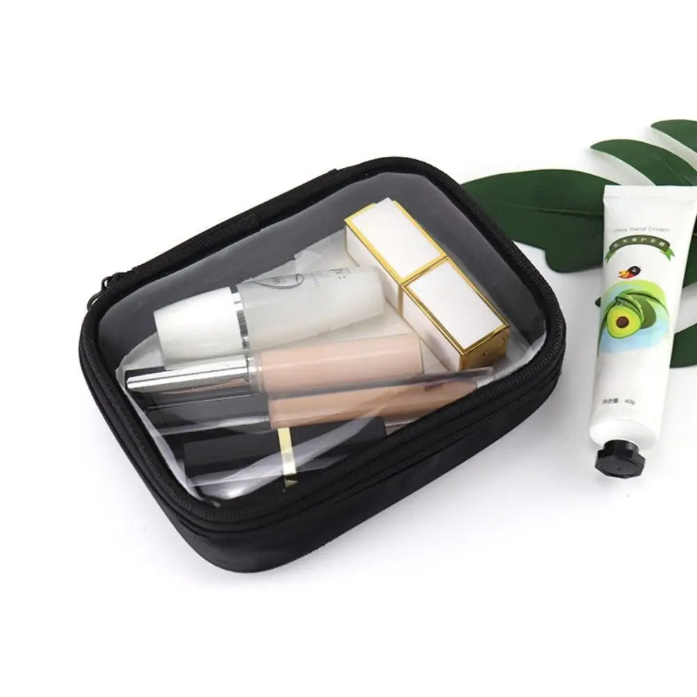 Travel Zipper Clear Makeup Beauty Wash Organizer Waterproof Transparent Cosmetic Bag Women Make Up Case Bath Toiletry Bags Kit