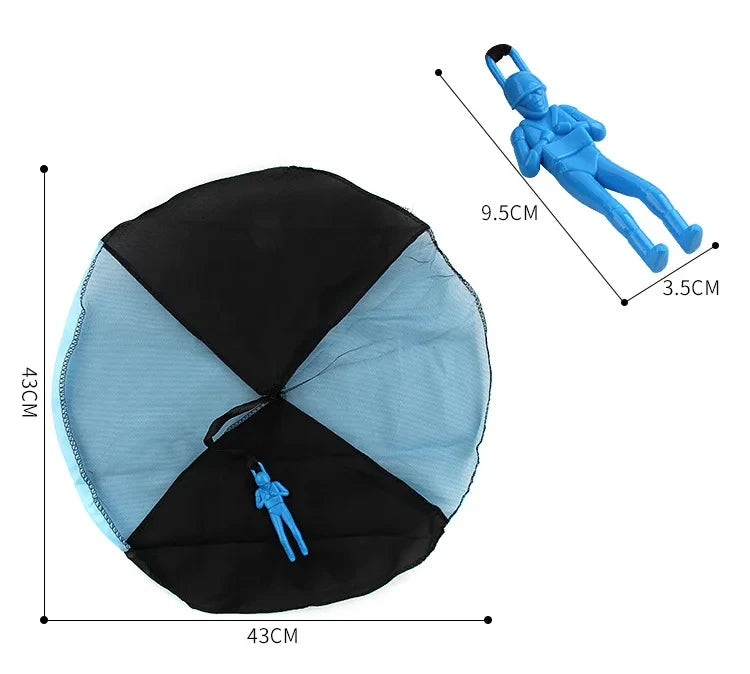 1/6 Sets Hand Throwing Parachute Kids Outdoor Funny Toys Game Play Toys for Children Fly Parachute Sport with Mini Soldier Game