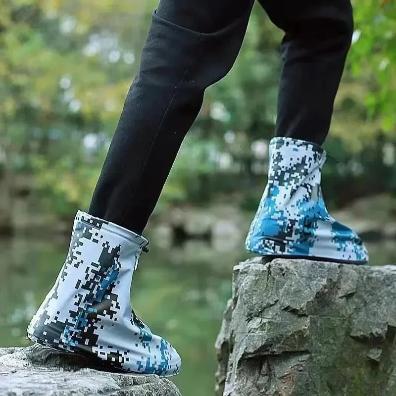 Shoes Cover Rain Waterproof Quality Thick Shoes Protectors Rain Boots PVC Non-Slip Rainy Shoe Cover Adult Kids Water proof shoes