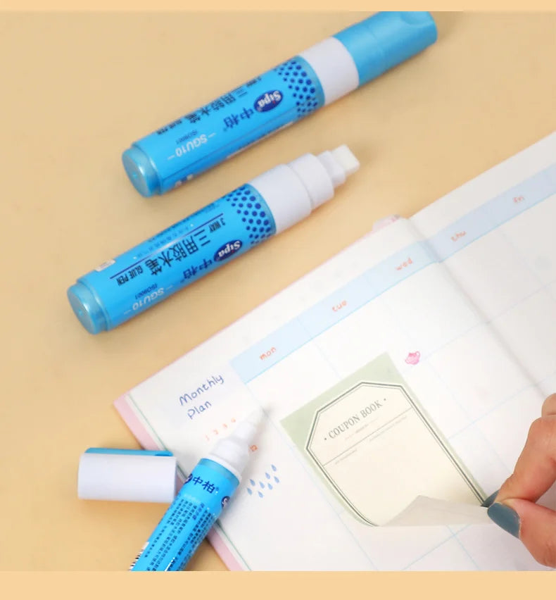 1pcs Creative Large Capacity Solid Glue Pen Cute Three-Purpose Fast Dry Glue Pen DIY Super Strong Glue Stick Stationery Supplies