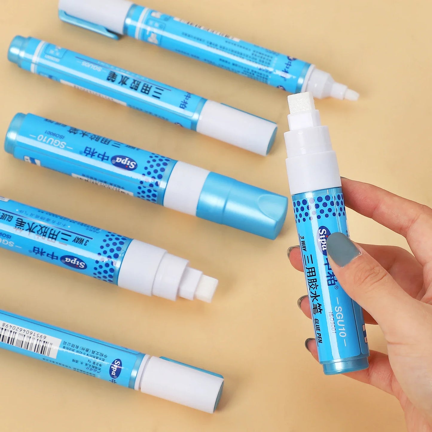1pcs Creative Large Capacity Solid Glue Pen Cute Three-Purpose Fast Dry Glue Pen DIY Super Strong Glue Stick Stationery Supplies