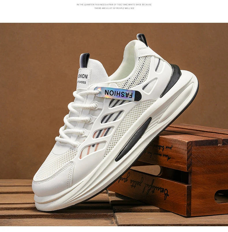 Shoes Men's 2025 Autumn New Lightweight Non-slip Fashion Trend All-match Casual Soft Bottom Shock Absorption Running Sports - Belvar