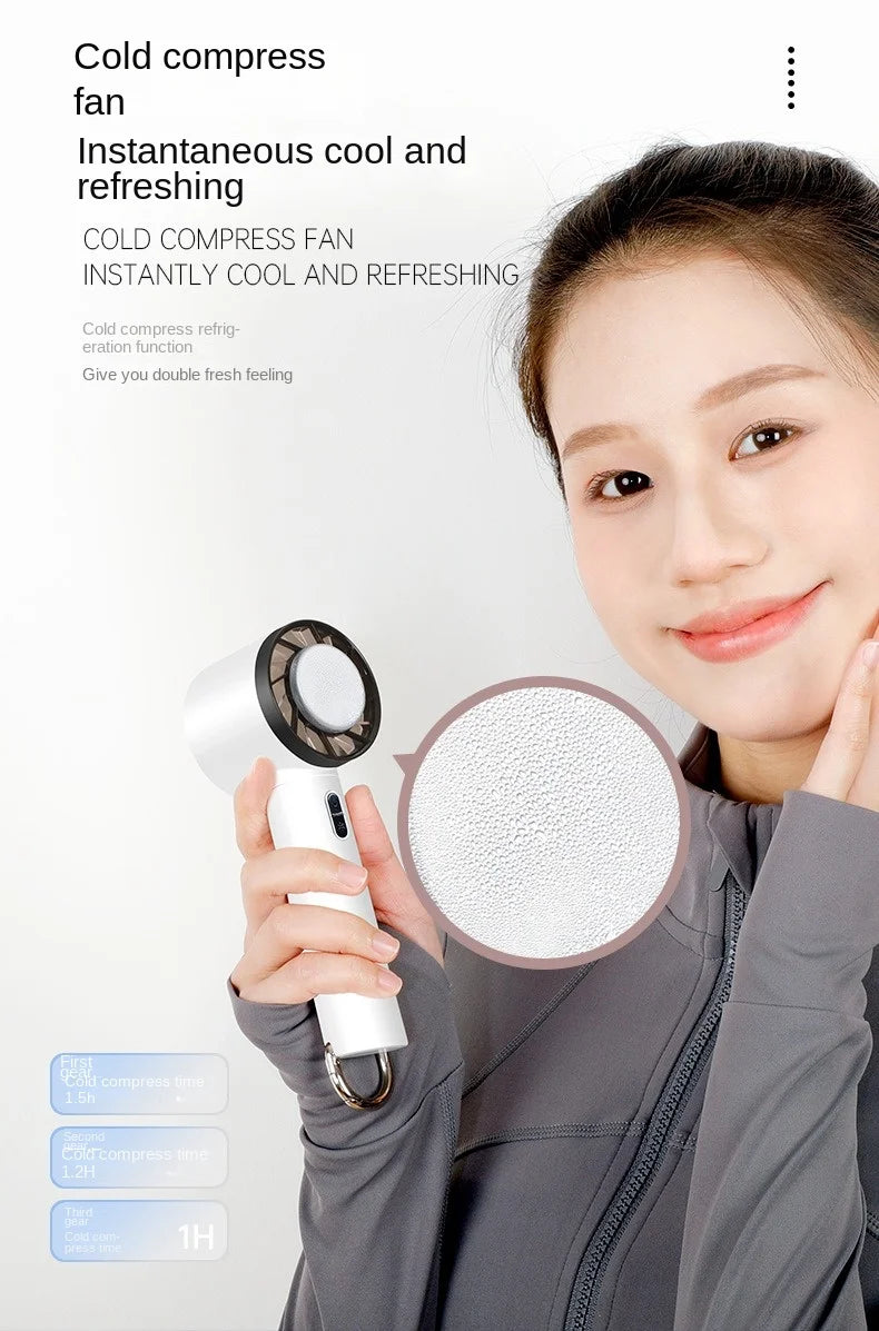 Portable Hand Fan Cooling refrigeration Hanging backpack small fan outdoor 2000mAh usb Rechargeable Handheld Fan