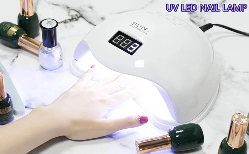 YIKOOLIN UV LED Nail Lamp 48W Nail Dryer with 4 Timers LCD Display Fast Curing of All Gel Nail Polish Nail Dryer Salon Tool