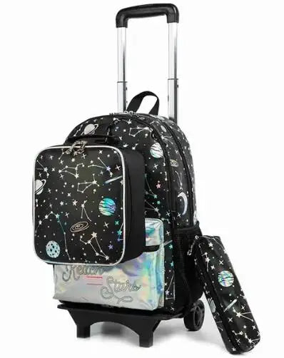 School Wheeled backpack Bag School bag with wheels Trolley Satchel bag Kids School Rolling backpack for girls School Trolley Bag