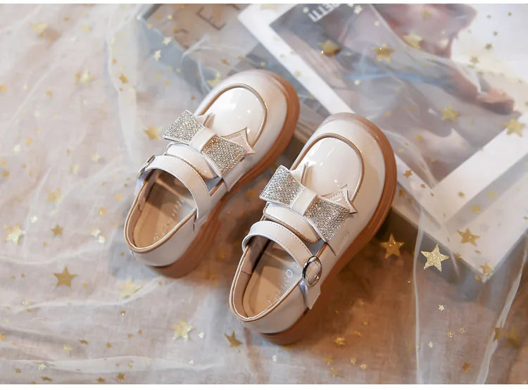 Kids Casual Shoes Children‘s Leather Shoes for Toddlers Girls Party Flats Kids Loafers Bowtie Shoes for Kids Girls Lolita Shoes - Belvar