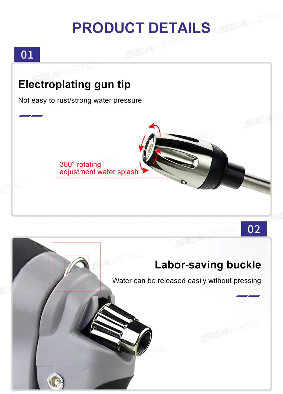 SEAMETAL High Pressure Car Wash Gun Foam Pots Lances Irrigation Tools Adjustable Sprinkler Car Home Garden Watering Tool Set