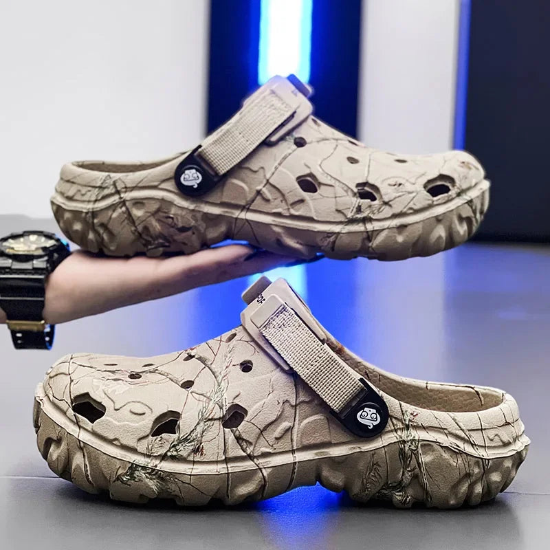 2025Men Slippers High Quality Classic Outdoor Anti-Slip Garden Shoes Lightweight Fashion Casual Sandals Sandals for Men Platform - Belvar