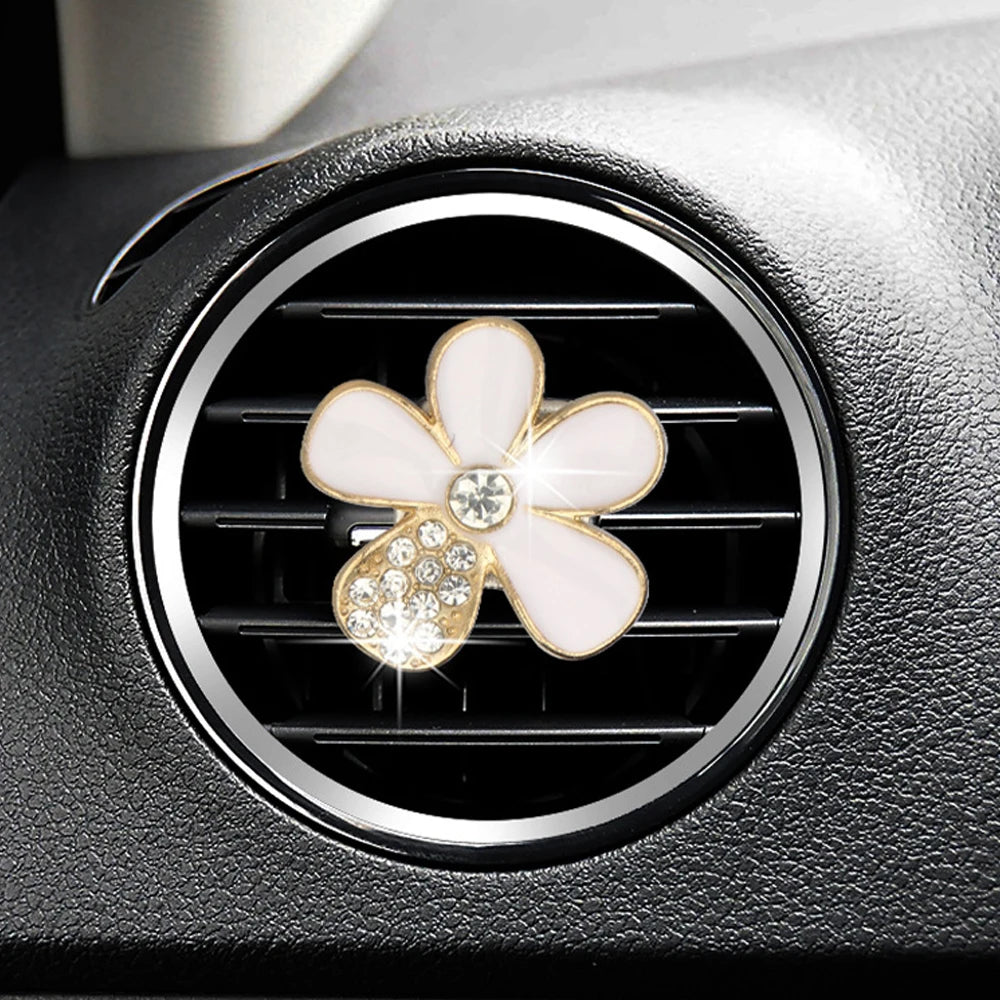 3 pcs Car Decorations Flower Car Air Freshener Vent Clip Car Decor Car Accessories Interior Car Decorations for Women Girls