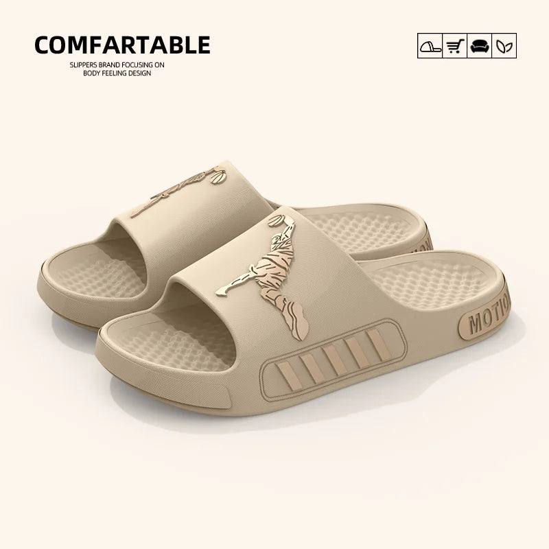 Men's slippers for outdoor wear, summer home, thick soled shower, anti slip sports, cool slippers for cooldown - Belvar