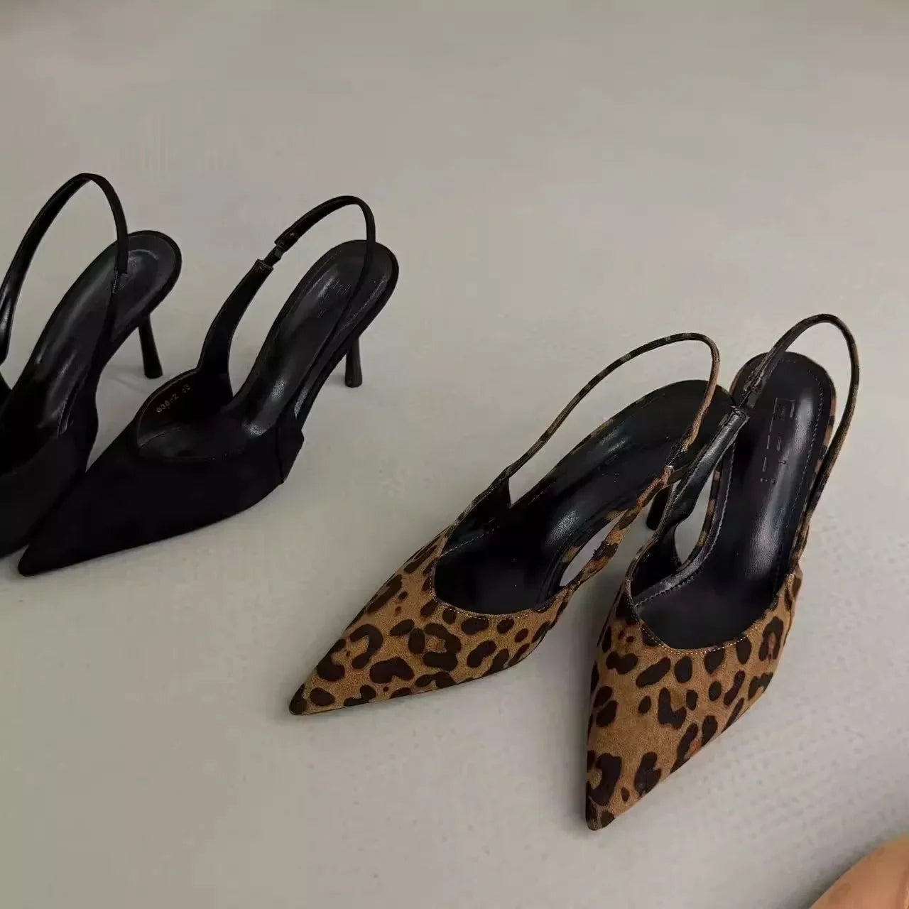 Women High Heels 2025 Summer New Fashion Pointed Toed Pumps Female Stiletto Slingback Shallow Weddings Bridal Shoes Zapatos - Belvar