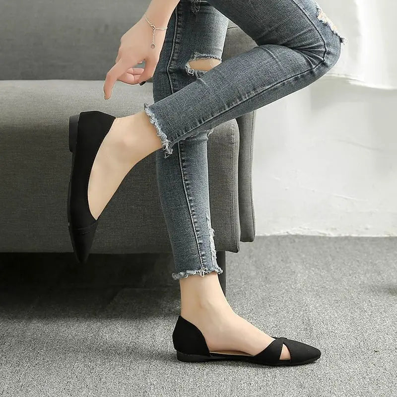 Shoes for Women Evening Woman Flats Pointed Toe Pink Slip-on Popular Elegant and Fashionable Summer 2024 High Quality Fashion 39 - Belvar