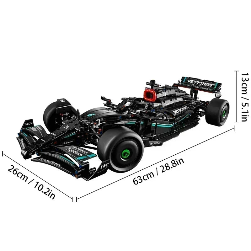 1642PCS F1 W14 Speed Car Building Blocks Kit | Technic Model Compatible 42171 | DIY Engineering Toys for Adults & Teens Gift