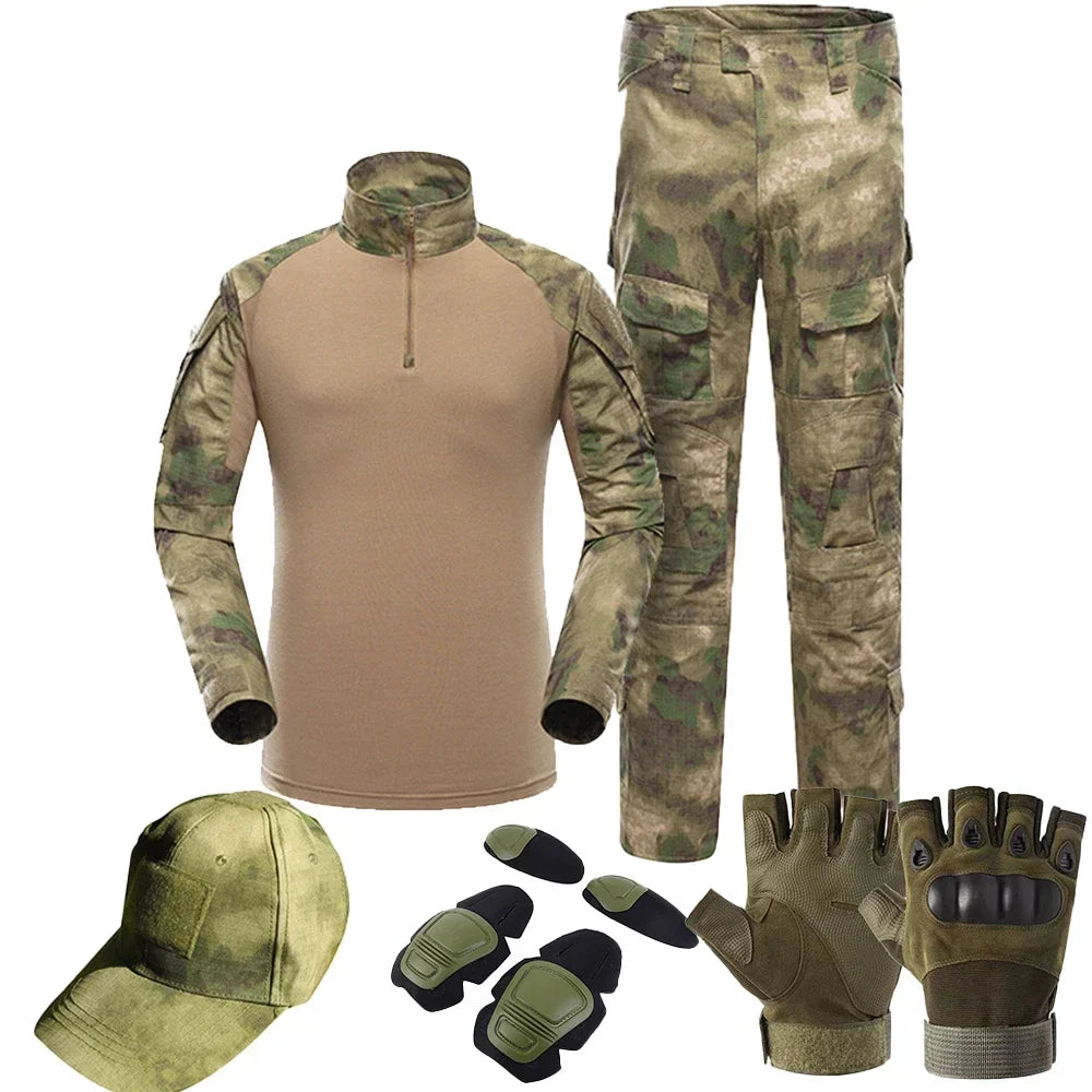 Tactical Uniform Suits Milit Outdoor Camouflage Suit Hunting Shirts Pants Fish Trainning Airsoft Paintball Clothes Sets