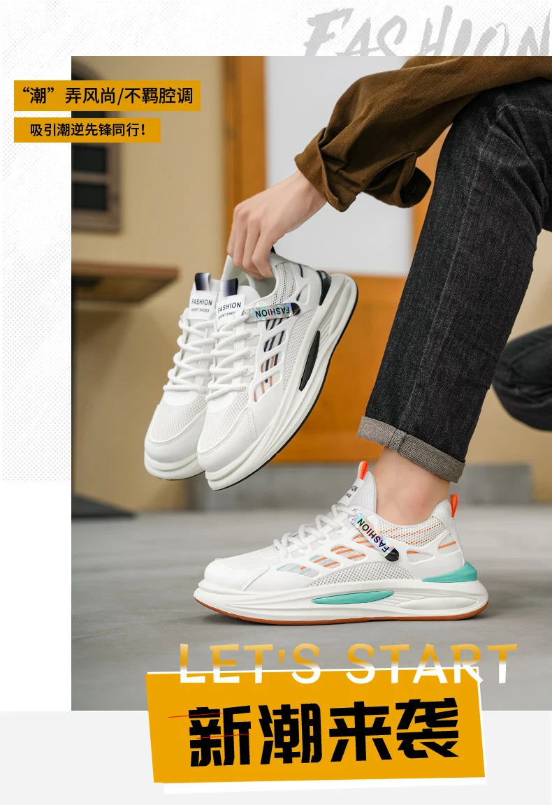 Shoes Men's 2025 Autumn New Lightweight Non-slip Fashion Trend All-match Casual Soft Bottom Shock Absorption Running Sports - Belvar