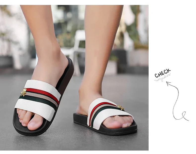 Fashion Brand Slippers for Men Ultra Soft Slides Non-slip Wear-resistant Sandals Men Casual Summer Indoor Outdoor Slippers - Belvar