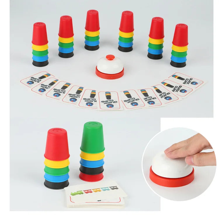 Stacking Cup Board Games Toys QUICK CUPS Indoor Outdoor Party Interactive Table Games Toys Funny Multiplayer Competition Props