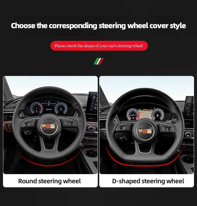 Car Steering Wheel Cover for Renault Megane RS Vision Z Scenic Clio Laguna 2 3 4 5 Kangoo Fluence Megane Trafic Talisman Twingo - Belvar