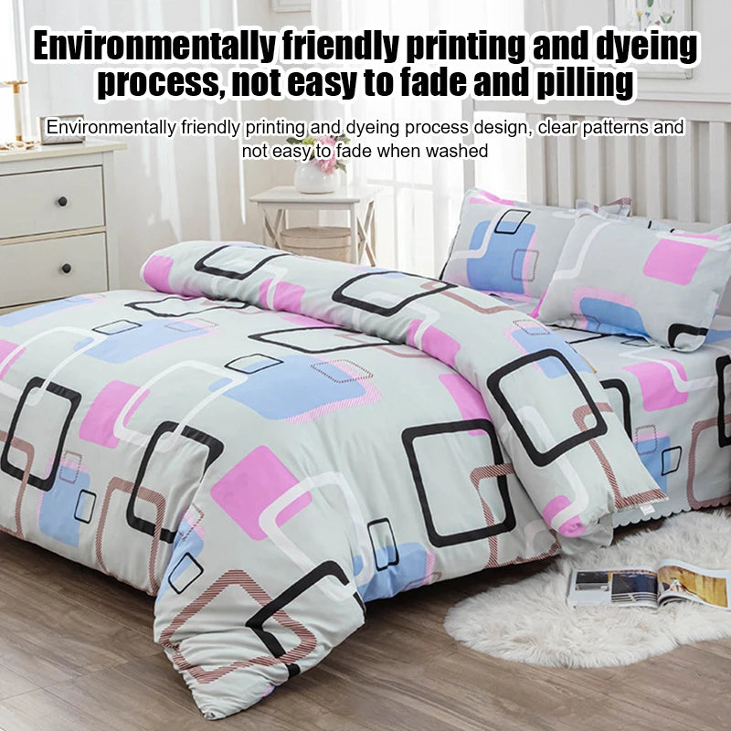 1pcs Geometric Pattern Bedding Fashion Printed Quilt Cover Multi Size Bed Sheets Soft Breathable Duvet Covers 이불커버