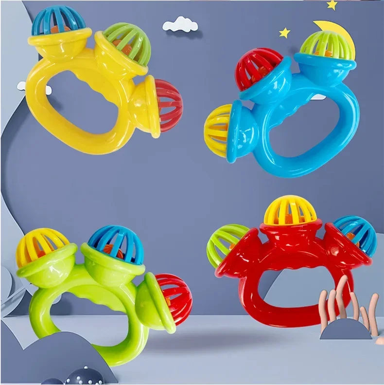 1/4PCS Newborn Hand Rattle Ball Baby Toys Grasping Hand Bell Sensory Toys Kids Safety Materials Toys for Baby Children Best Gift