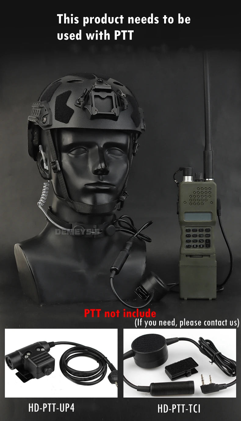 Tactical Throat Microphone Portable Airsoft Paintball CS Sports Radio Mic Neckband Hunting Airsoft Air Tube Microphone Headset