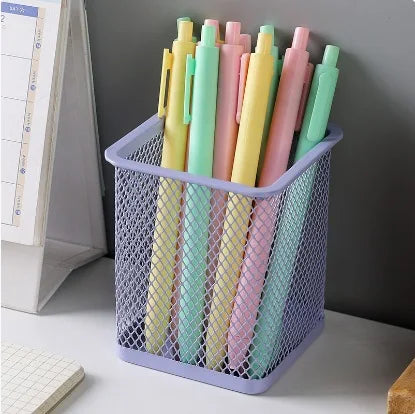 1Pcs New Pencil Holder Office Desk Metal Mesh Square Pen Pot Cup Case Container Organiser Durable Pencil Case