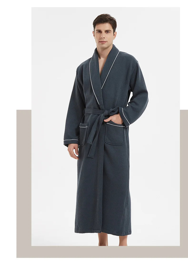 Women Bathrobe Cotton Thick Sleepwear Winter Warm Robe Dressing Gown Casual Long Sleeve Bathrobes Home Wear Clothes Kimono Robe