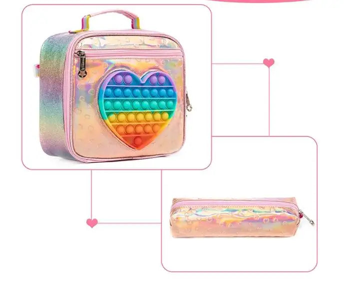 School Wheeled backpack Bag School bag with wheels Trolley Satchel bag Kids School Rolling backpack for girls School Trolley Bag