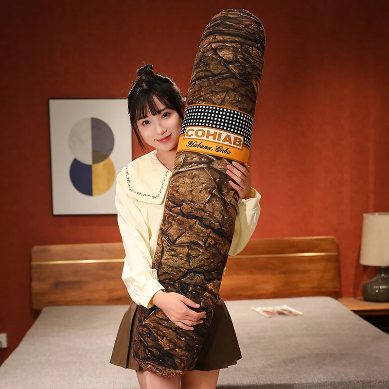 35-110cm Realistic Cigar Plush Toys Stuffed Pillow Cigarette Plush Sleeping Cushion Home Decor Boyfriend Birthday Gift