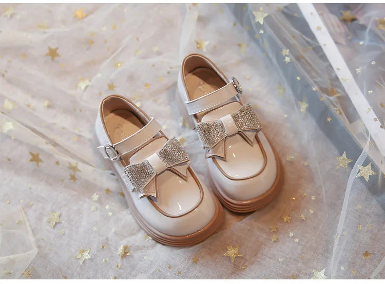 Kids Casual Shoes Children‘s Leather Shoes for Toddlers Girls Party Flats Kids Loafers Bowtie Shoes for Kids Girls Lolita Shoes - Belvar