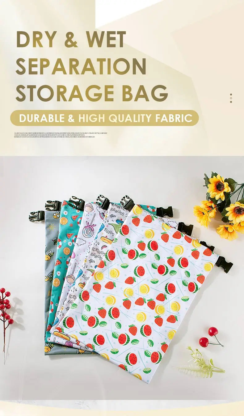1pc Waterproof Wet Storage Bag Swimming Beach Bag For Outdoor Sports Make Up For Travel Storage Bag Baby Diapers Reusable Bags