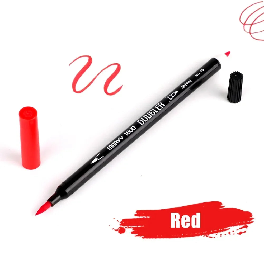 1pcs Double-Headed Eyebrow Oil Ink Tattoo Skin Marker Piercing Marking Pen Tattoo Supply For Waterproof Permanent Makeup Pen