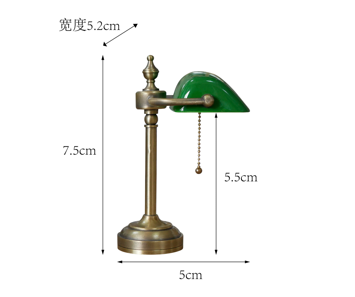 1/6 doll house model furniture accessories mini model green retro drawstring desk lamp bank lamp