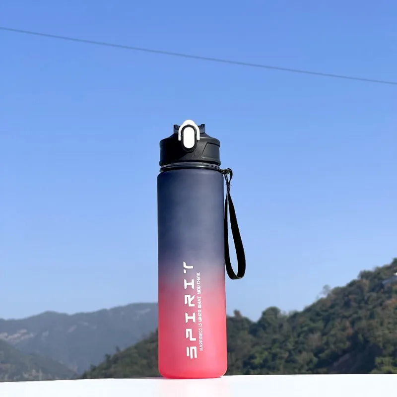 1PCS 800ML Large Capacity Sports Water Bottle Motivational Leak Proof Portable Reusable Plastic Cups Outdoor Travel Gym Jugs