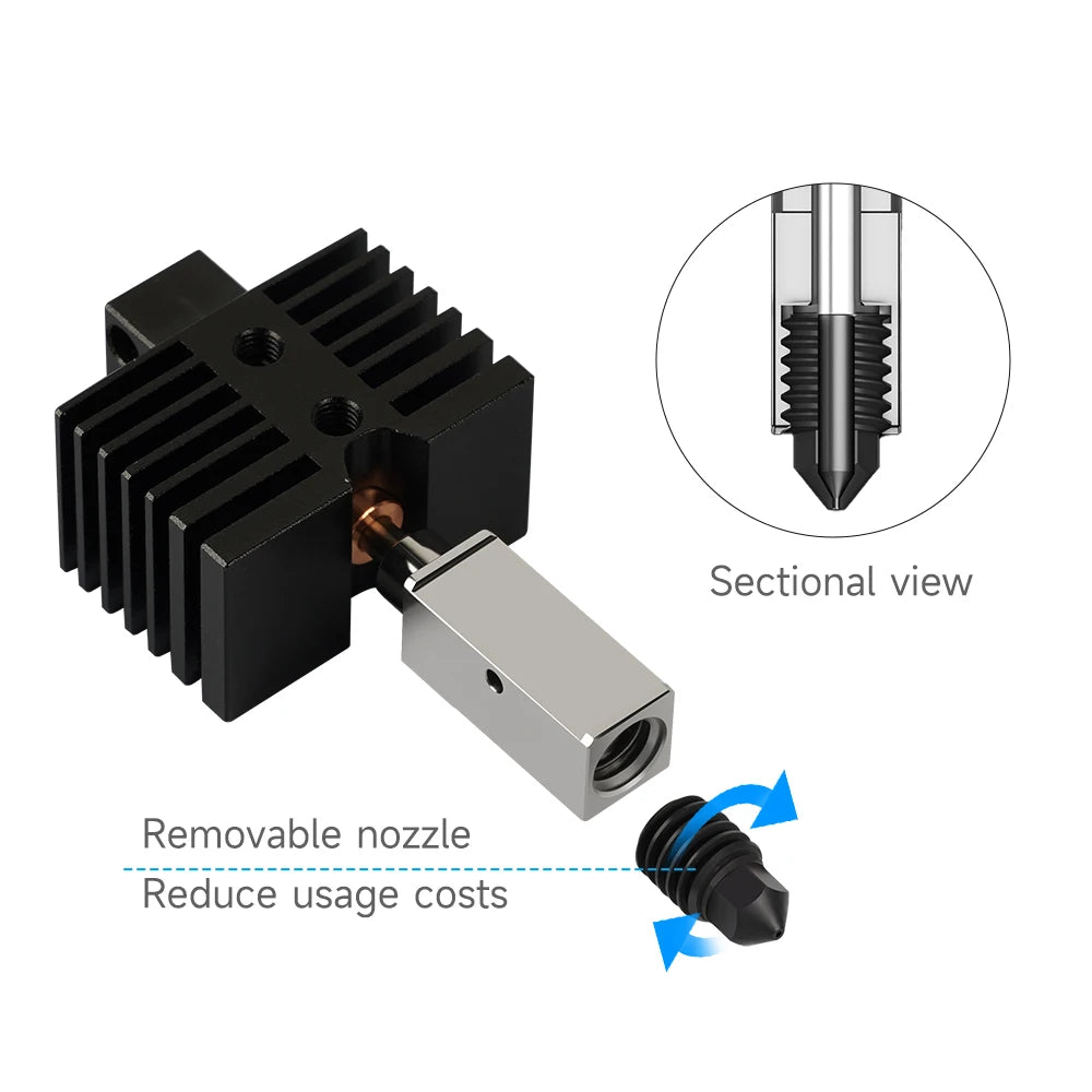 Upgraded Hotend Kit For Qidi X plus 3 / QIDI X max 3 / X smart 3 Hot End Ceramic Heating Rod Print Head For QIDI 3D Printer