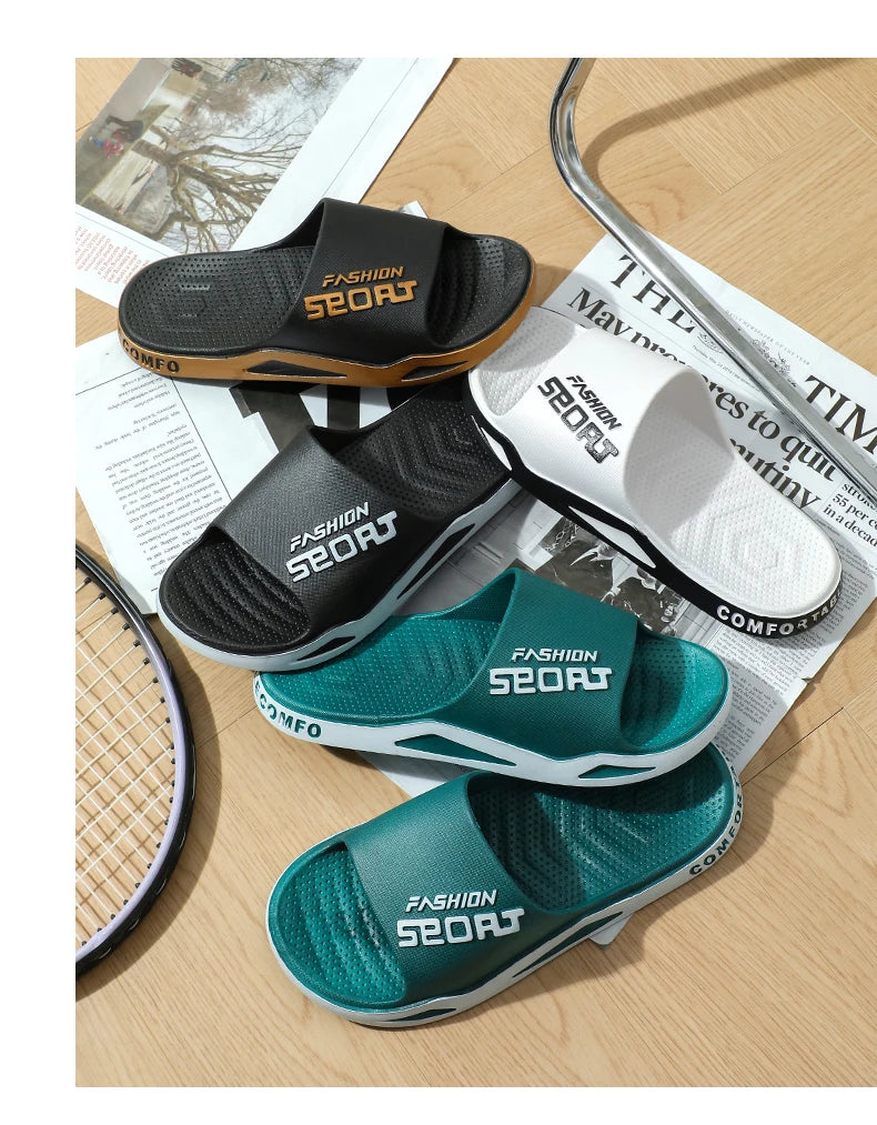Slippers for men can be worn externally in summer. Trendy bathroom, bathroom, non-skid home, indoor, and home sandals for men - Belvar