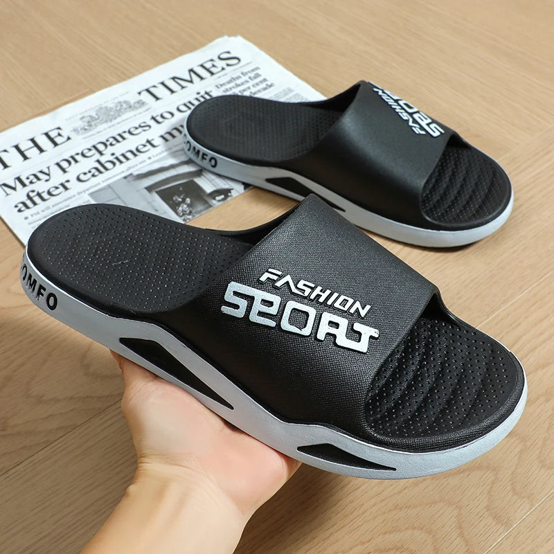 Slippers for men can be worn externally in summer. Trendy bathroom, bathroom, non-skid home, indoor, and home sandals for men - Belvar