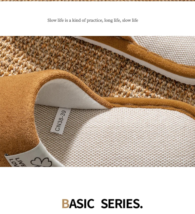 Slippers for Men,Non-Slip Soft-Soled Indoor House Slippers for Spring&Summer, All-Season Linen Home Comfortable Slippers - Belvar