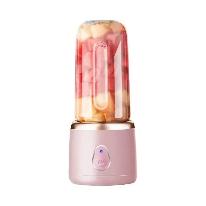 Portable Juicer for Shakes Smoothies Rechargeable USB 400ML Traveling Fruit Juicer Double Cup Fruit Blender Juicer Cup