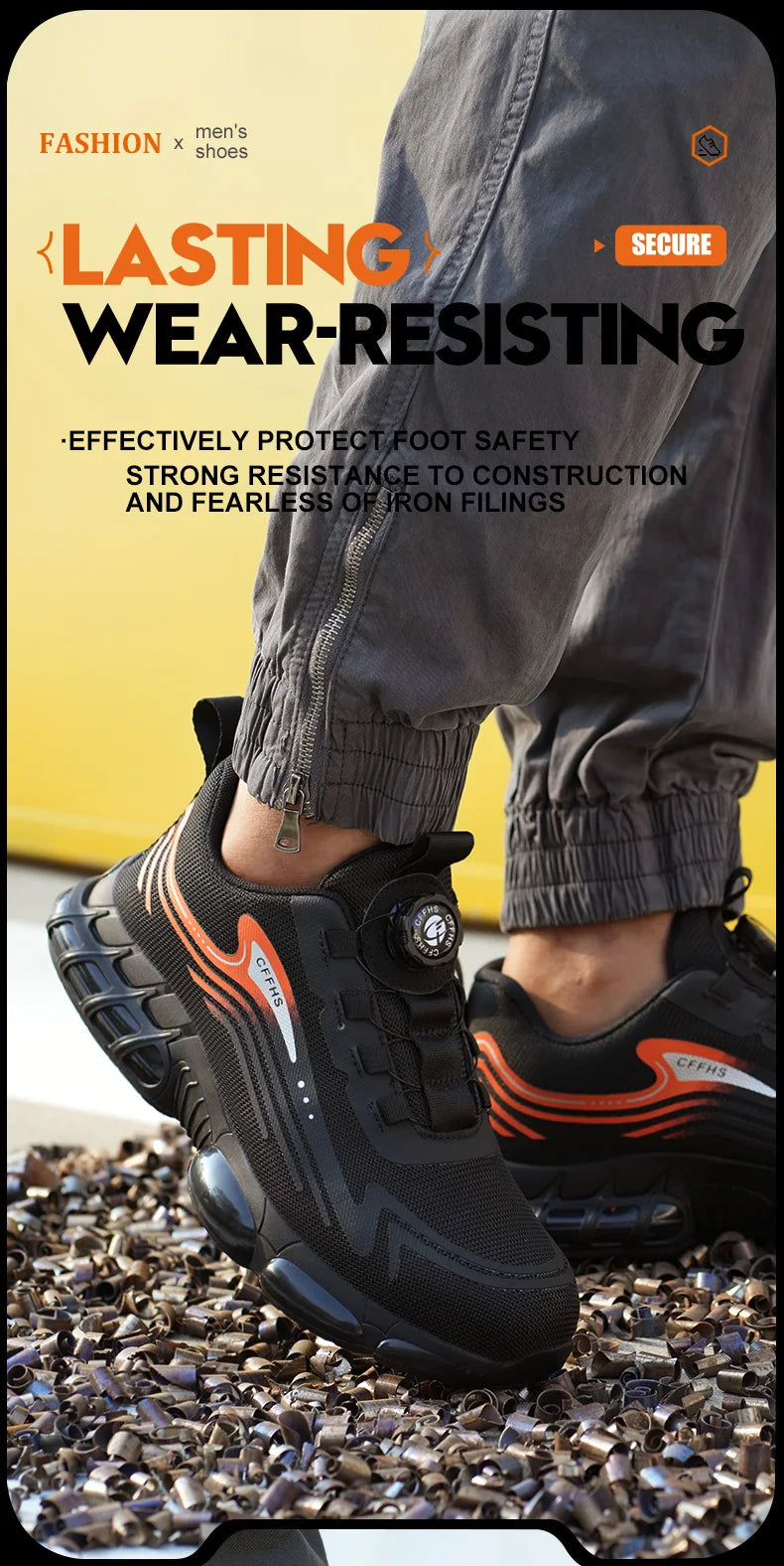 Work Shoes for Men Slip Resistant Comfortable Cushioned Insoles Safety Toe Lightweight Sneakers Anti-smash Industrial Shoes - Belvar